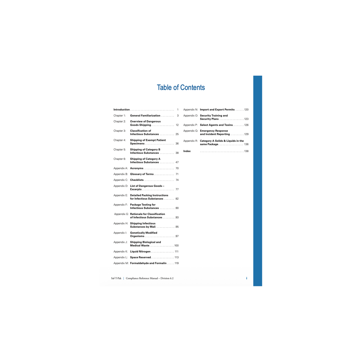 Shipping Infectious Substances and Related Materials - Reference Manual